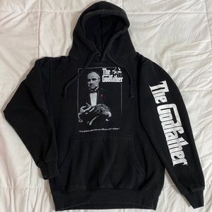 The GodFather Hoodie with The Don Pic and Quote, Unisex, Size S
